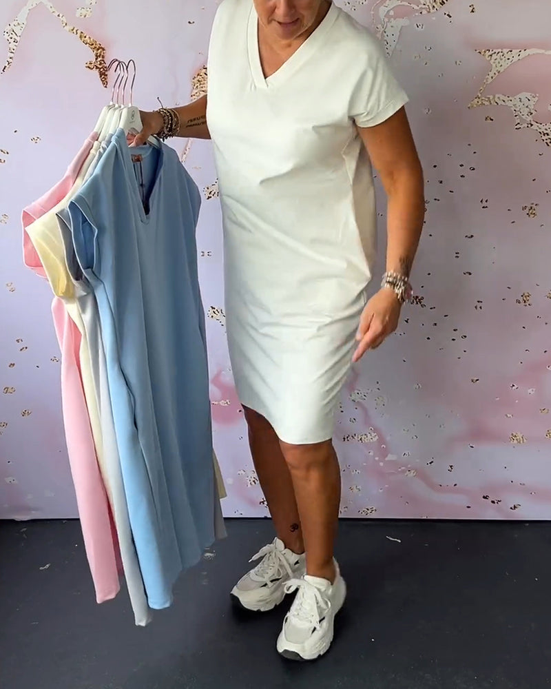 Virella - supersoftes Sommerkleid mit V-Ausschnitt