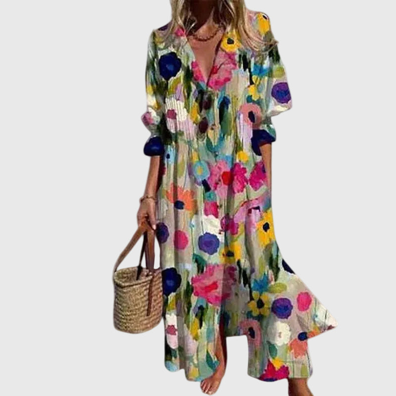 Ingrid | Damen Elegantes Bohemian Maxikleid – Boho Maxi Kleid Elegant 2026