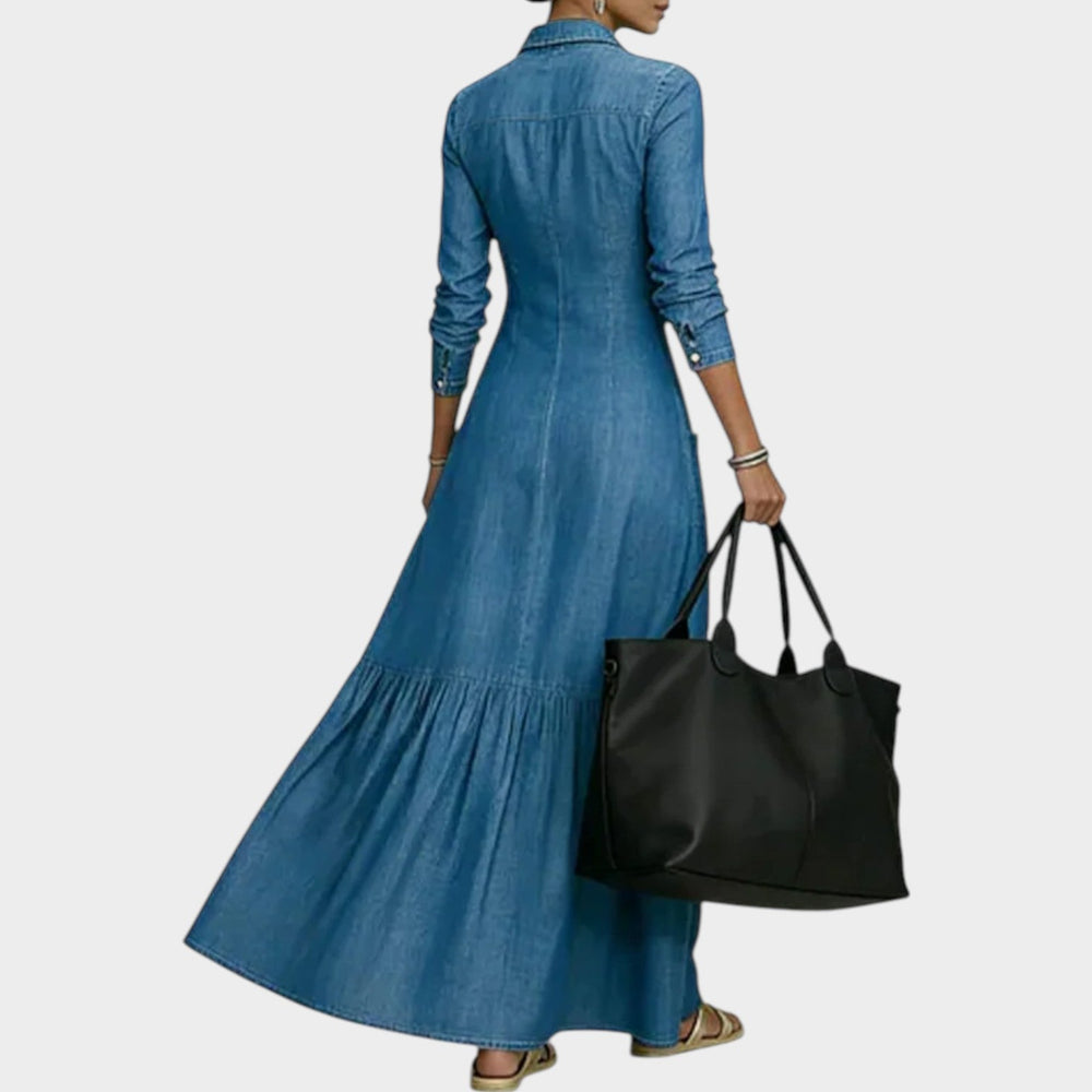 Mavira - Soft-Touch-Maxikleid
