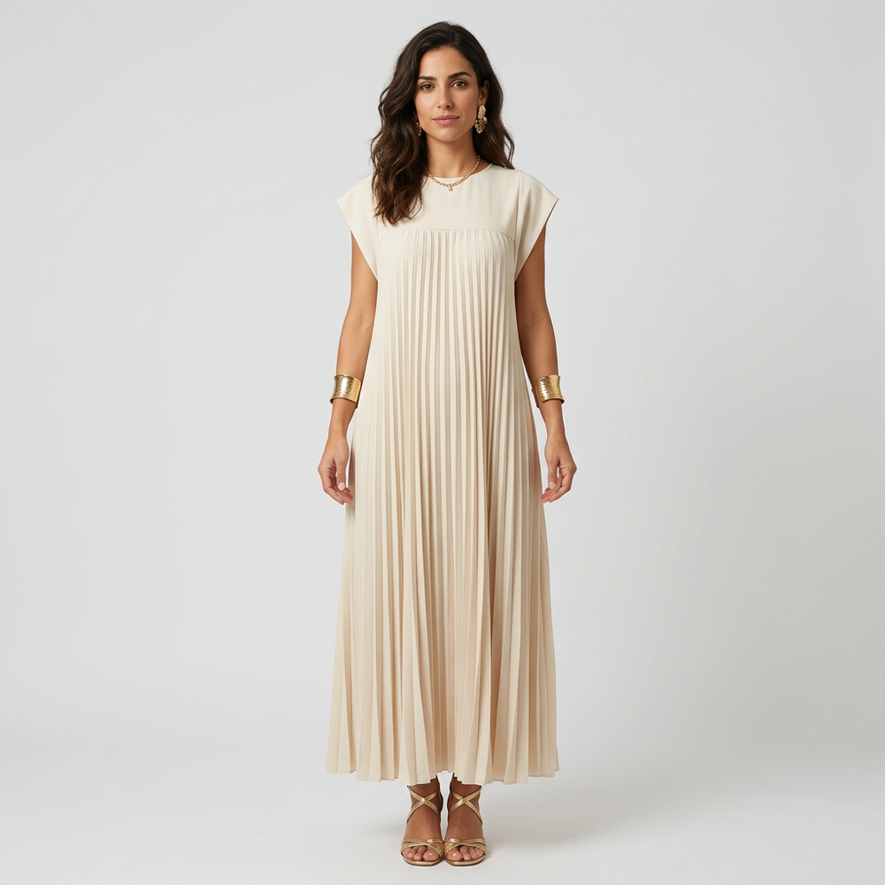 Sommerkleid Damen | Plissierter Maxirock & Zeitloser Eleganter Schnitt