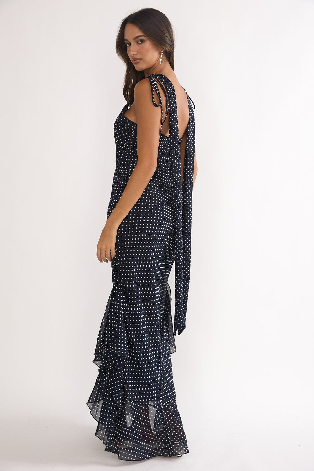 Nina | Damen Maxikleid navy modern elegant