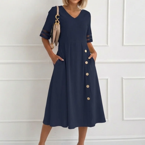 Sirena – Midikleid Mit Knöpfen Und Taschen