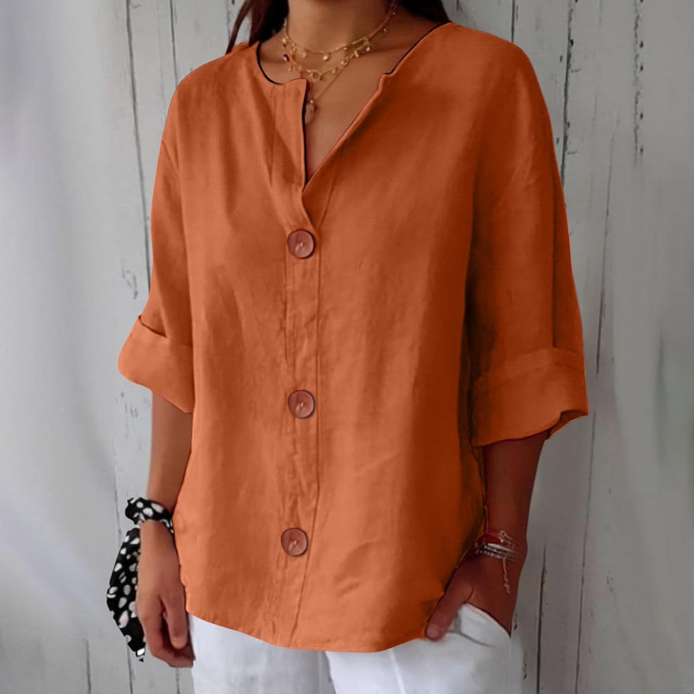 Bluse Damen | Lässig & Leicht mit V-Ausschnitt