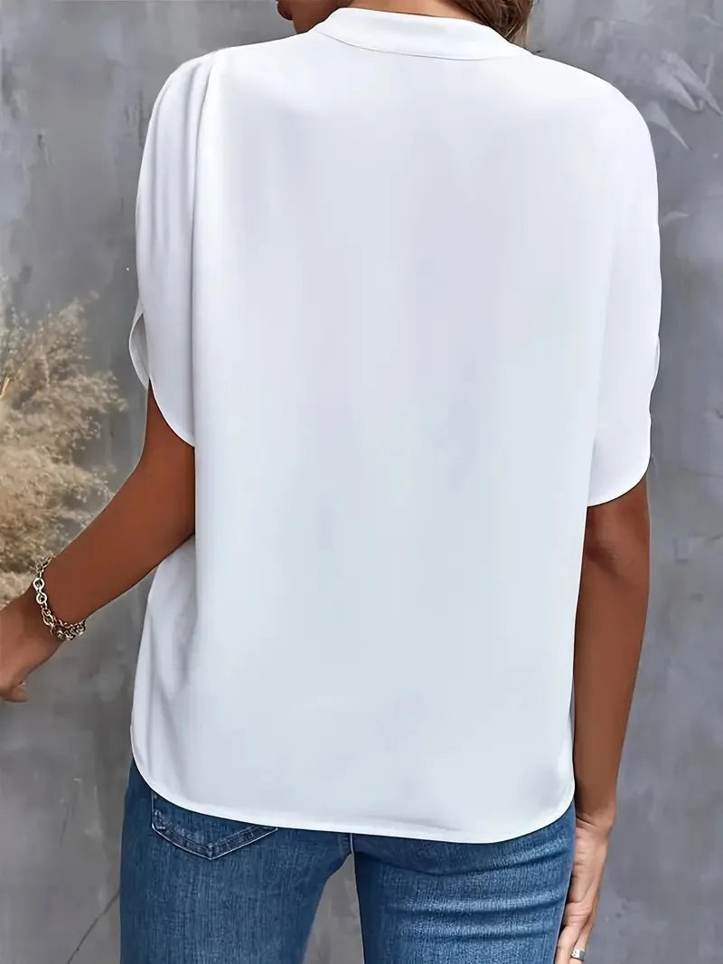 Bluse Damen V-Ausschnitt | Fließender Fall & Eleganter Look