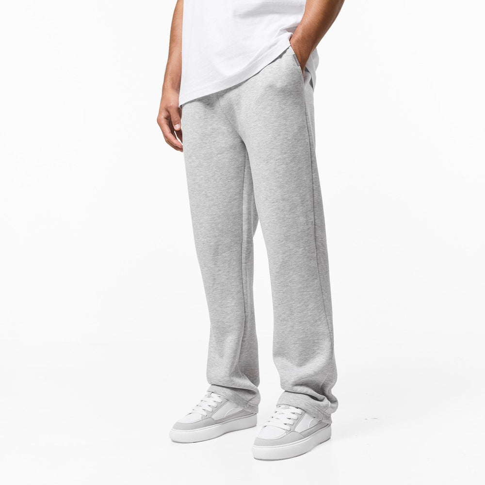 Leonard - Relaxed Fit Offene Jogger-Grau Meliert