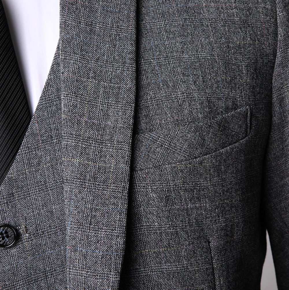 Alexander | Herren Dreiteiliger Anzug Dunkelgrau Elegant
