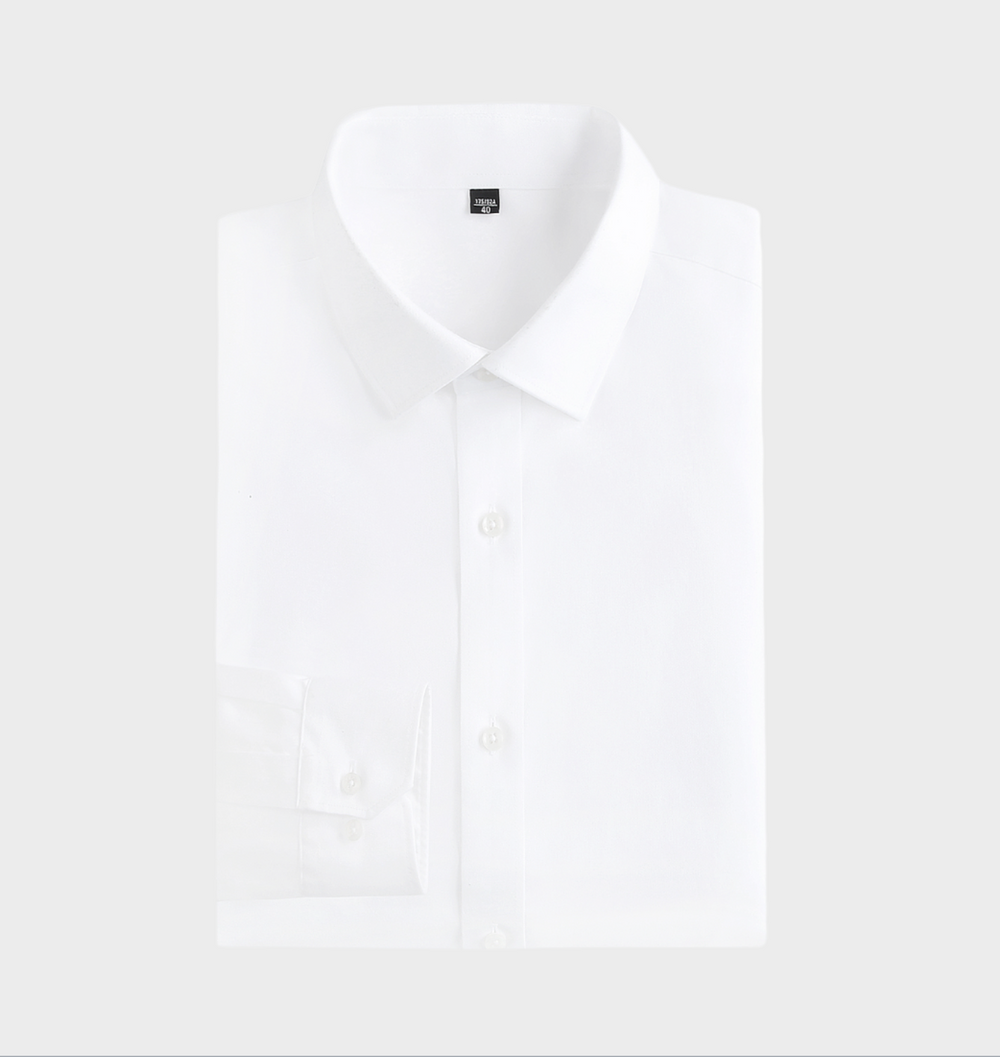 Klaus | Herren Baumwollhemd Weiß Elegant Business