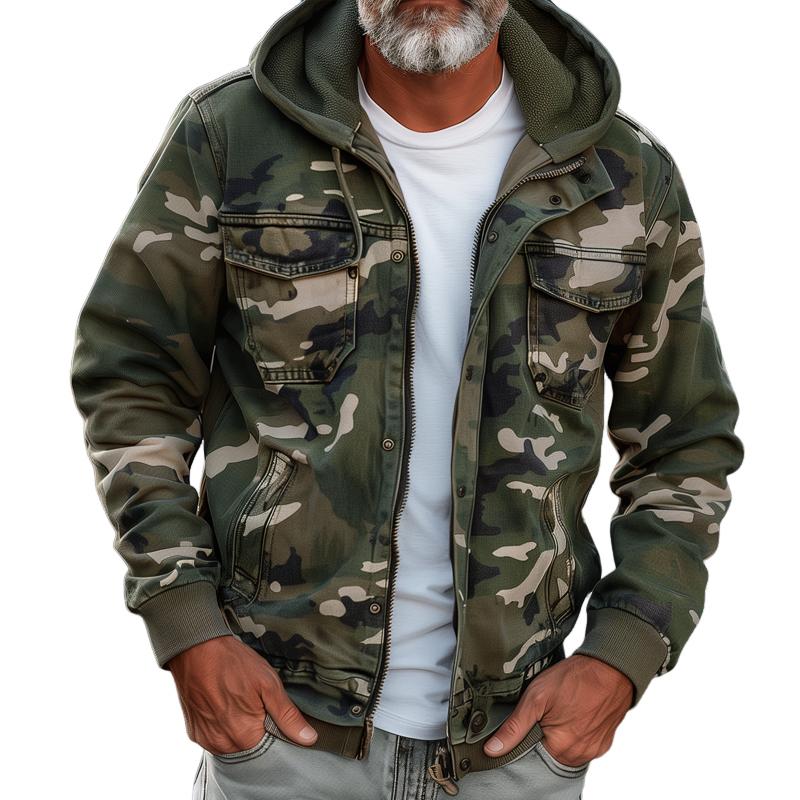 Cargojacke Herren | Kapuze & Viele Taschen