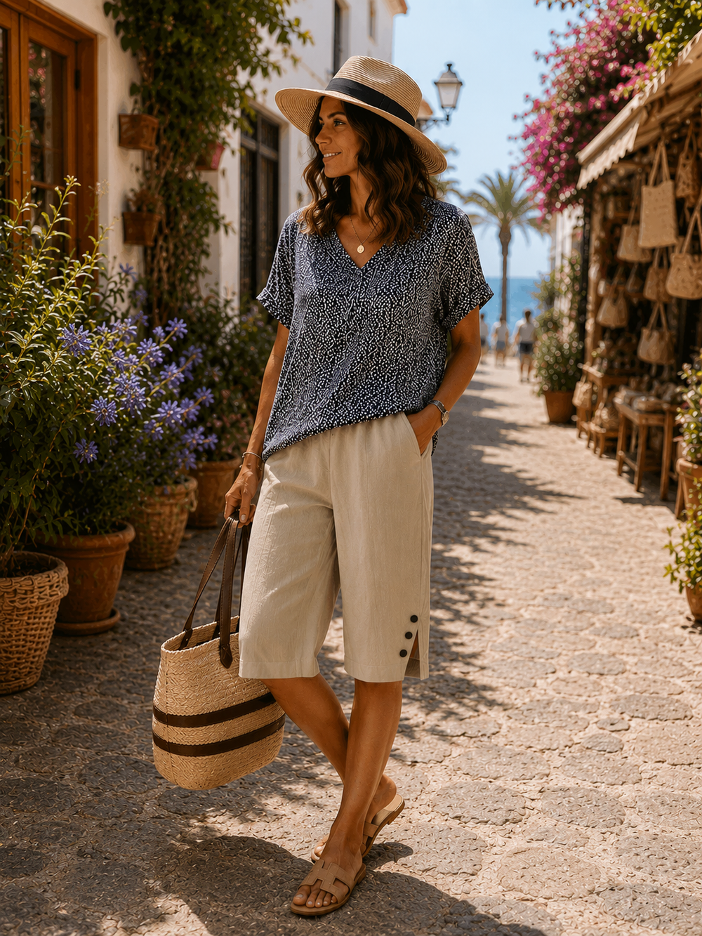 Fenja | Bequeme Bermuda mit Details