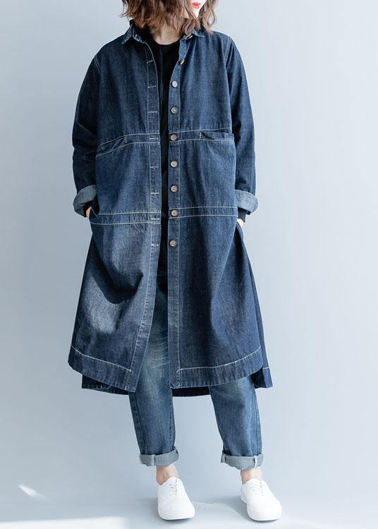 Valentina | Fließender Denim-Mantel im modernen Look