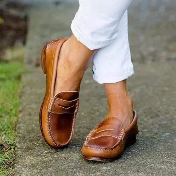 Damen Penny Loafers | Kunstleder
