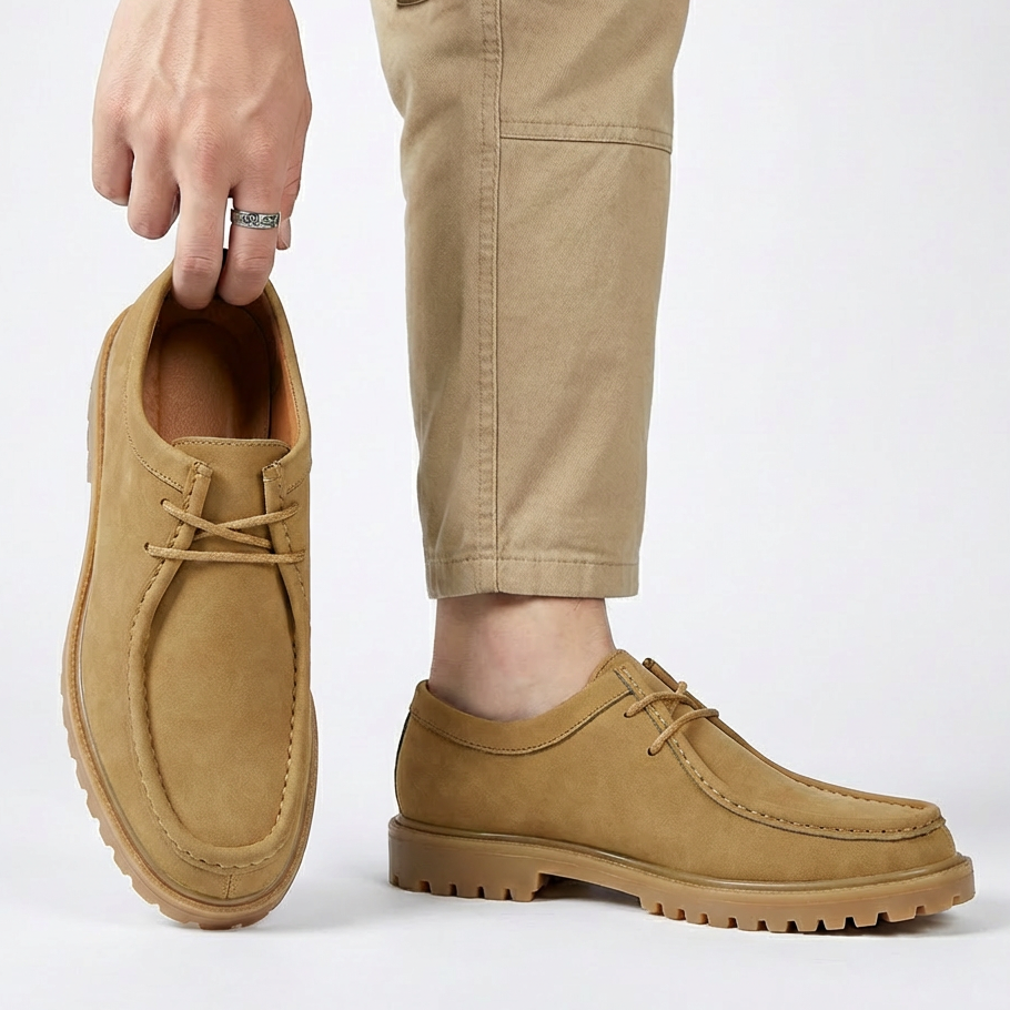 Jasson – Schnürschuhe Aus Wildleder mit Mokassin-Spitze