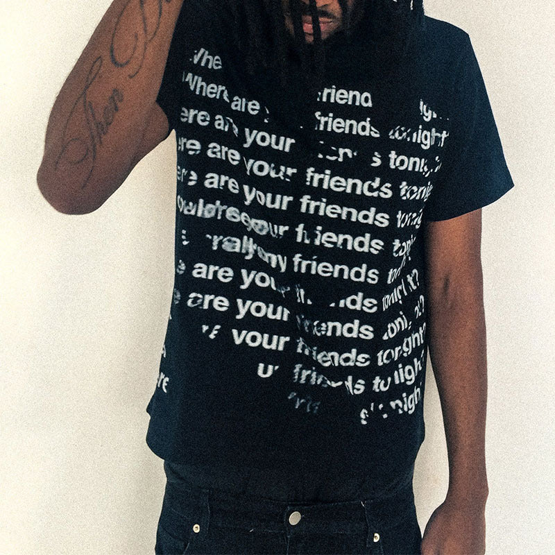 Kurzarm T Shirt Herren | Oversized Allover-Print im Streetwear-Stil