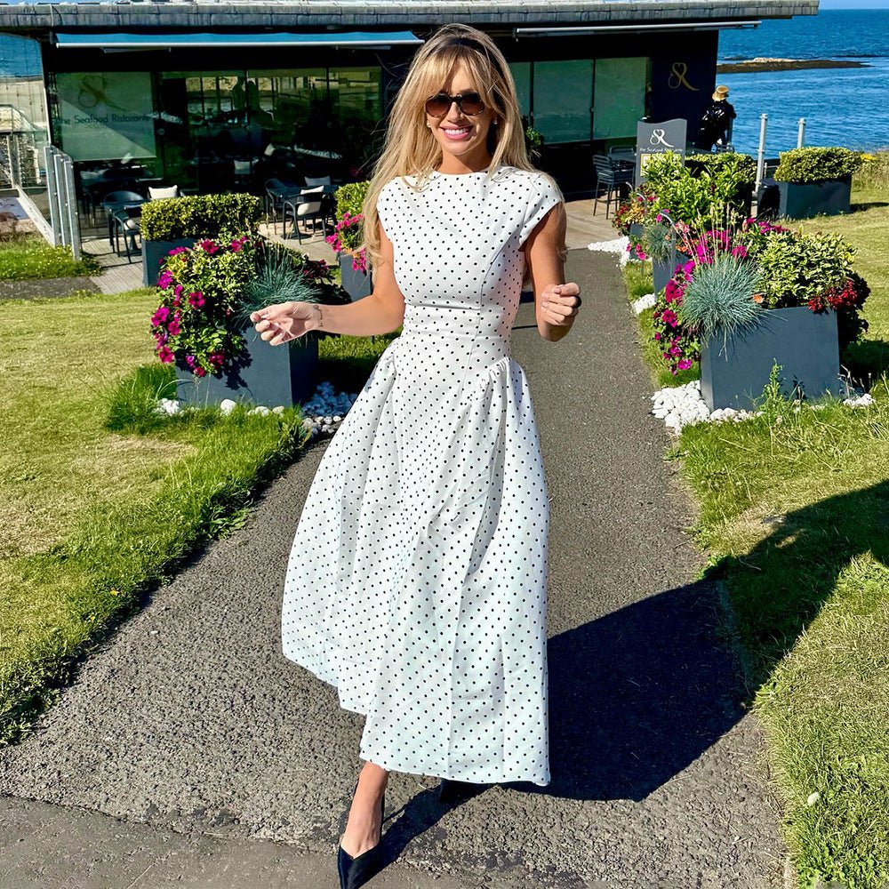 Gepunktetes Maxikleid Sommer Elegant