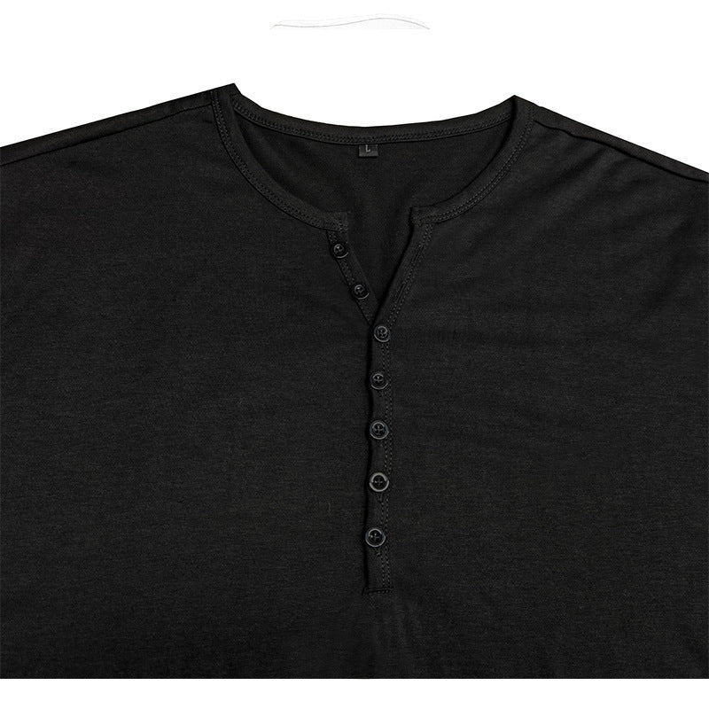 Henley Shirt Herren | Klassisches Kurzarm-Shirt mit Knopfleiste