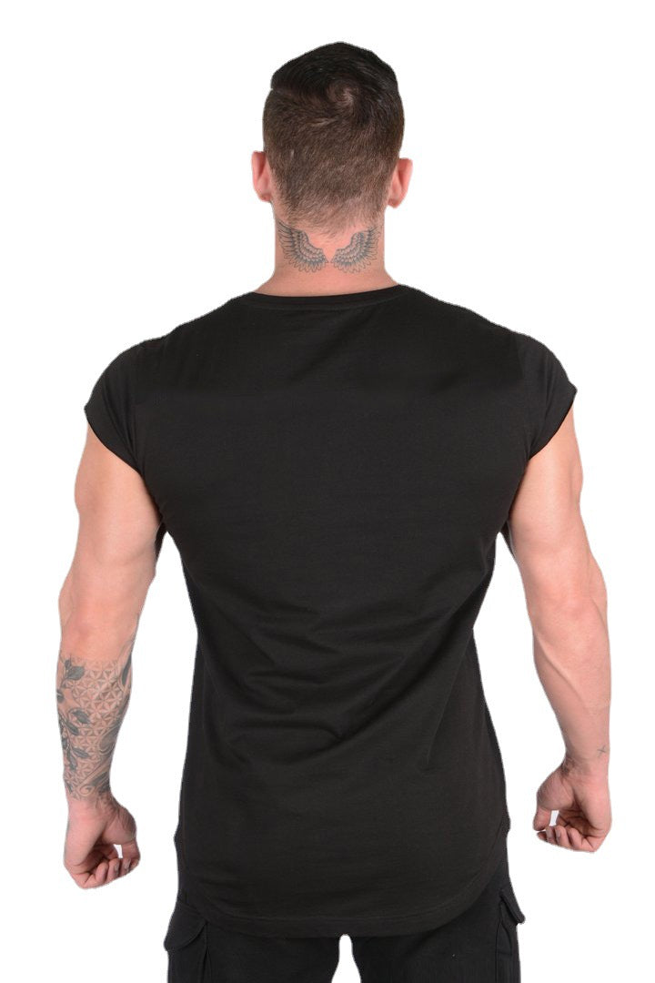 T Shirt Herren | Oversized Curved-Hem für Gym & Alltag