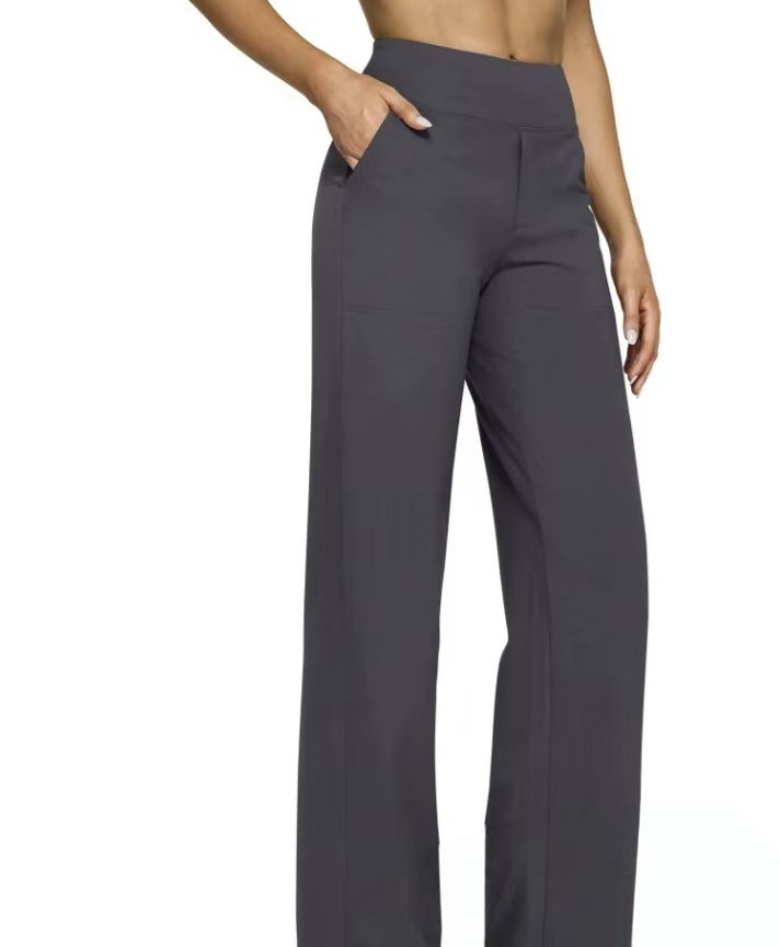 Hose Damen | High Waist Weithose mit Taschen