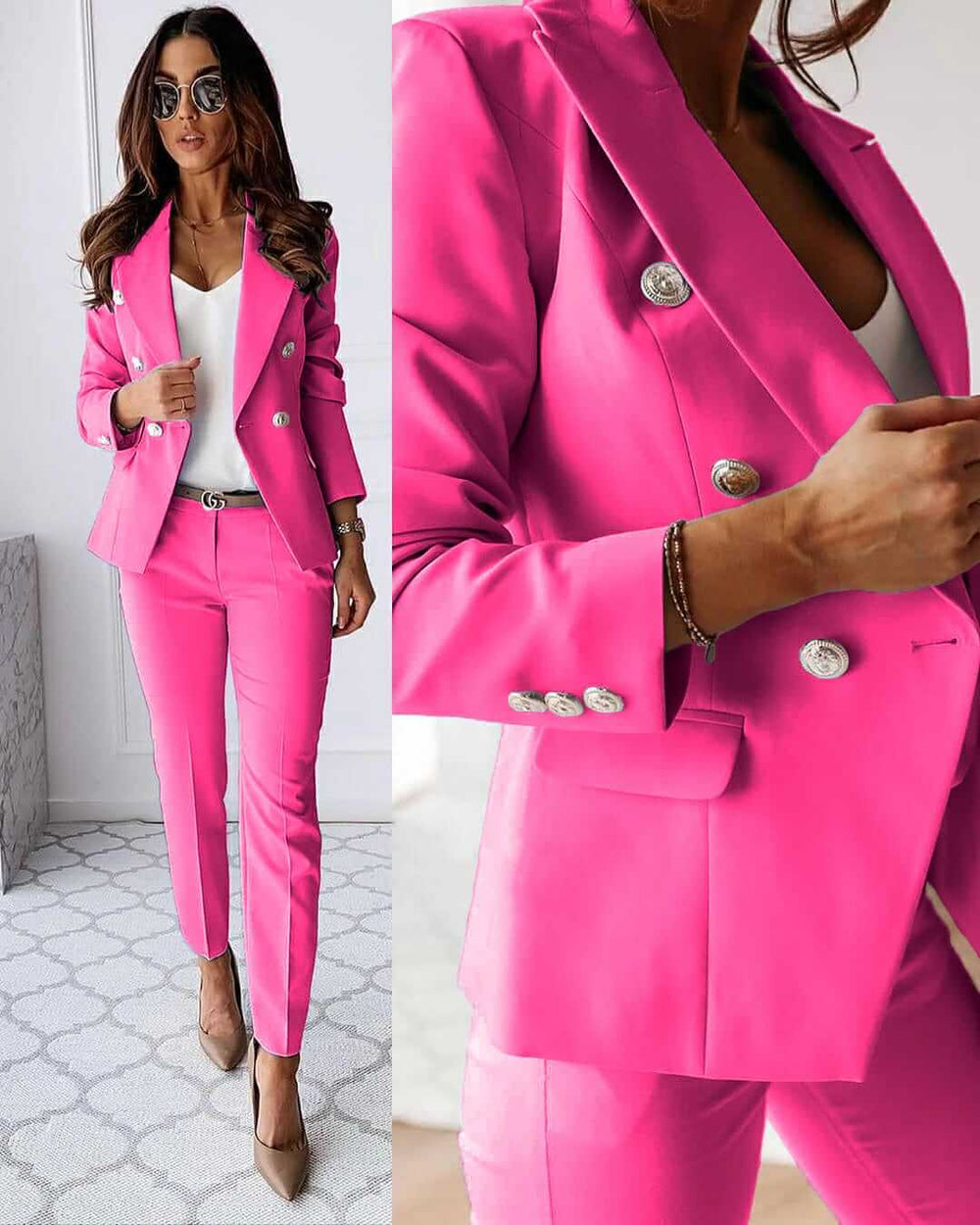 Hosenanzug Damen 2-teilig | Business-Chic & Pflegeleicht
