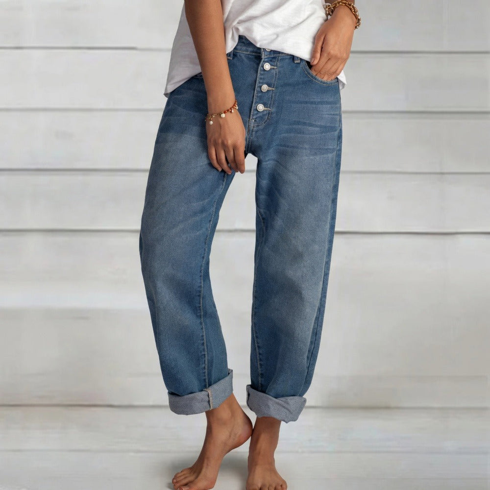 Kaden - Gerade High-Waist Jeans