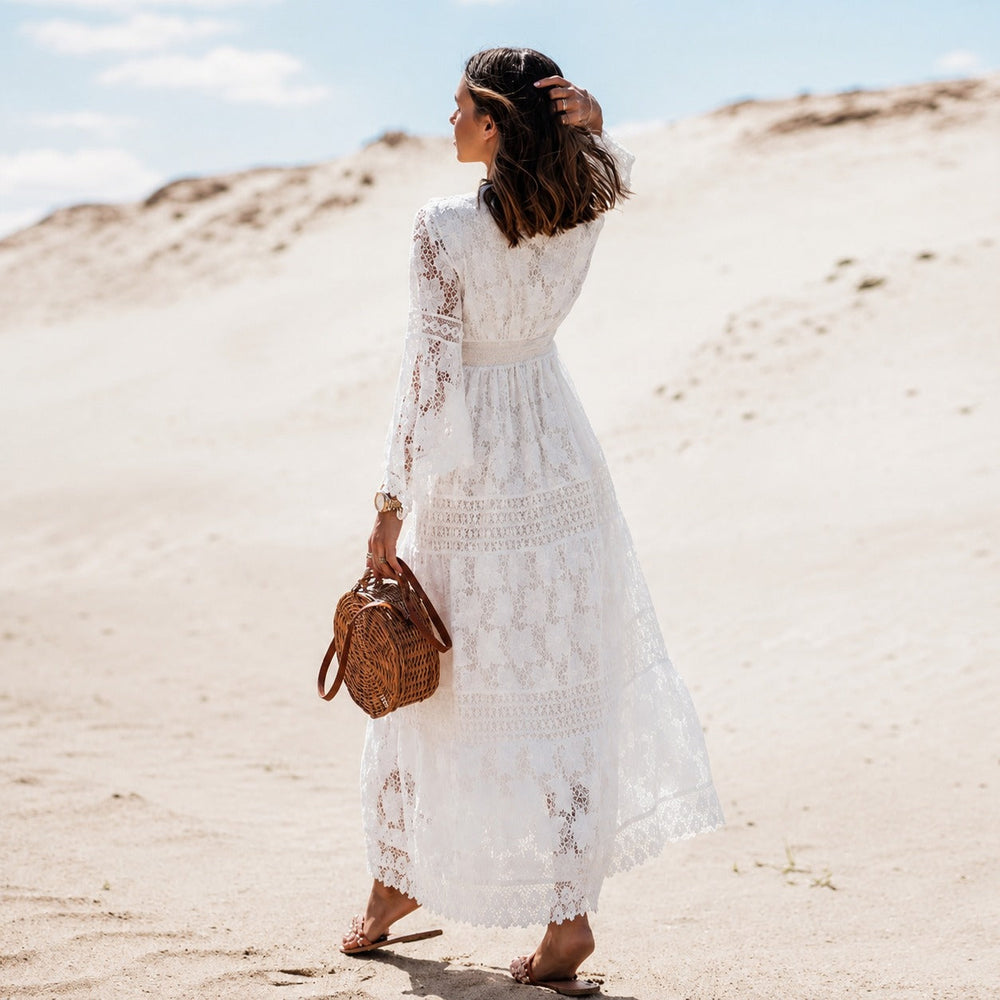 Betty - Stilvolles, fließendes Boho-Maxikleid