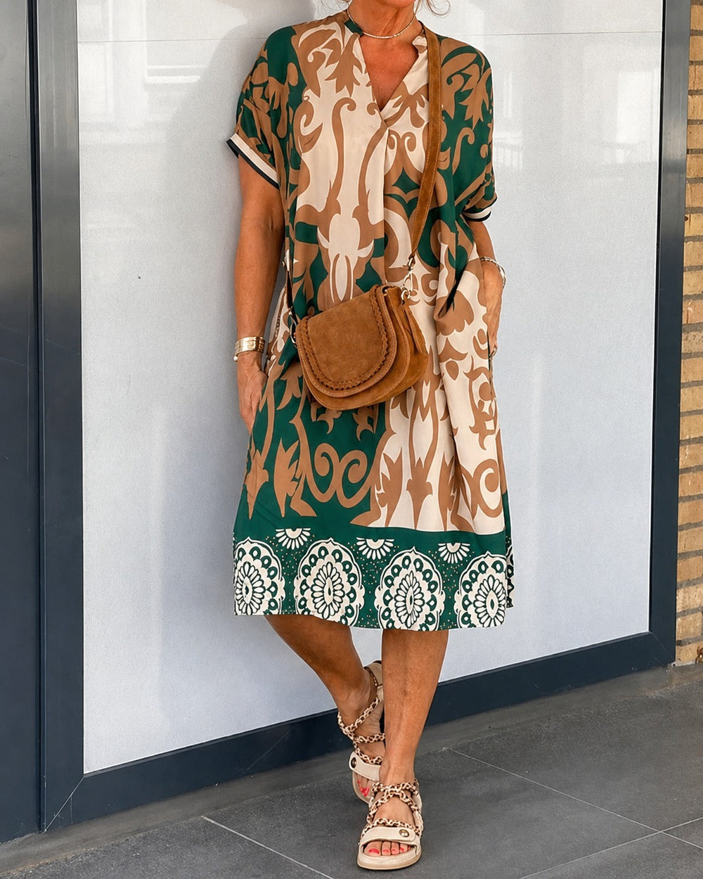 Yaseen - Kleid mit verziertem Muster
