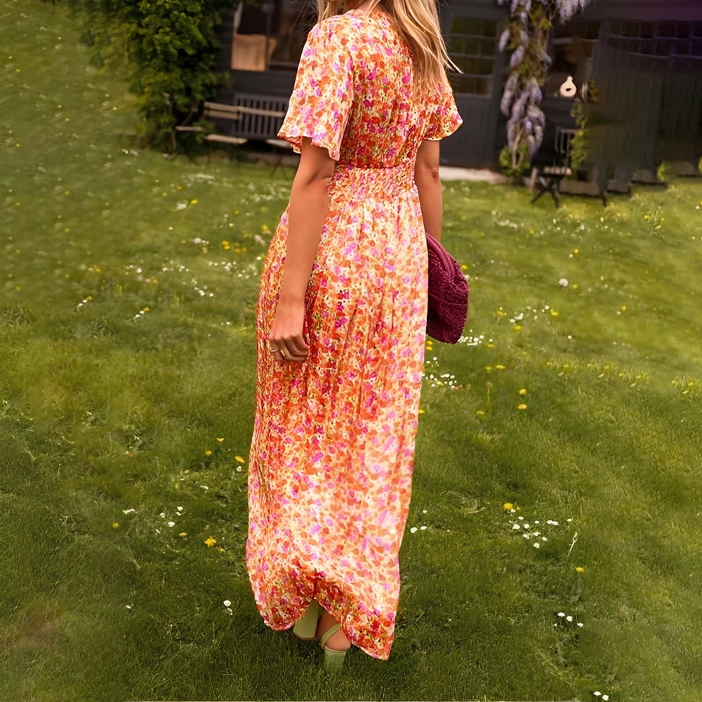 Ophelia - Stilvolles V-Ausschnitt-Kleid