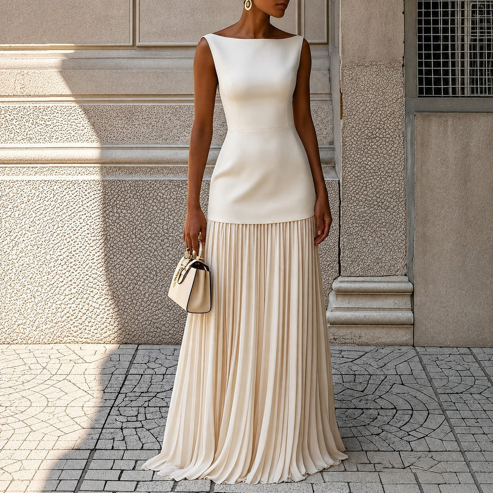 Alice - Elegantes Ärmelloses Schlankes Maxikleid