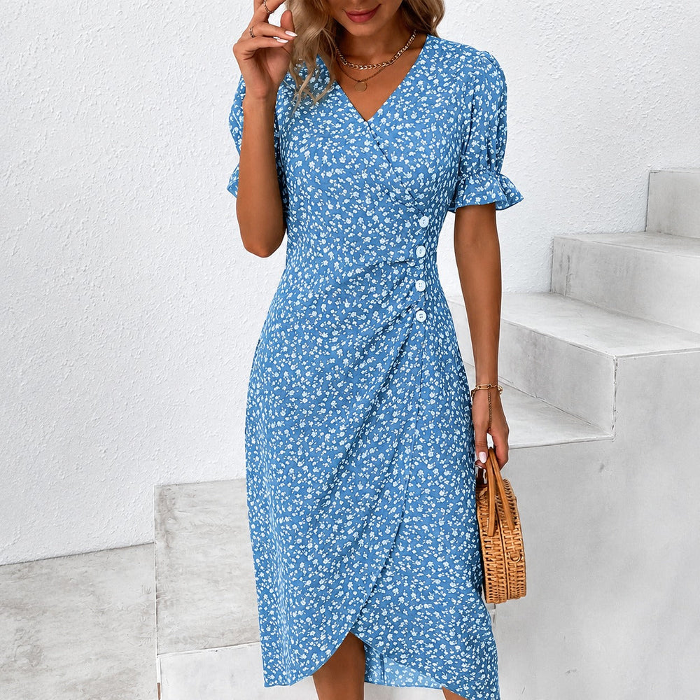 Gabriella - Stilvolles, unregelmäßiges Blumenkleid