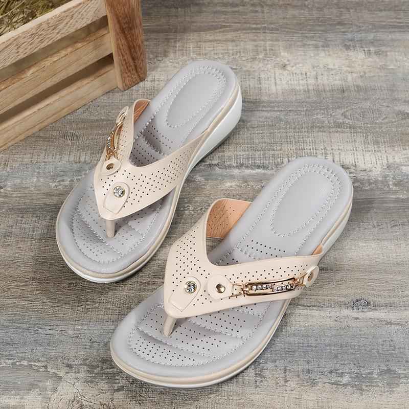 Isla – Elegante orthopädische Zehensandalen mit Schmuckdetails