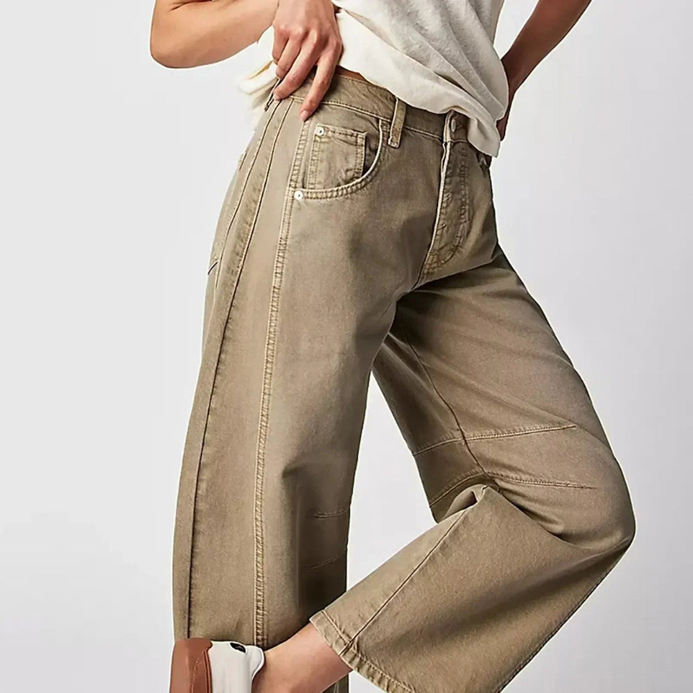 Jeans Damen | Barrel Leg & Lässig mit Vintage-Wash
