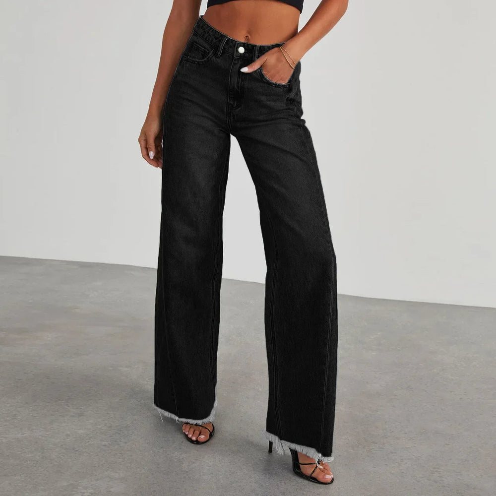 Damen Weitbein Jeans für Freizeit und City