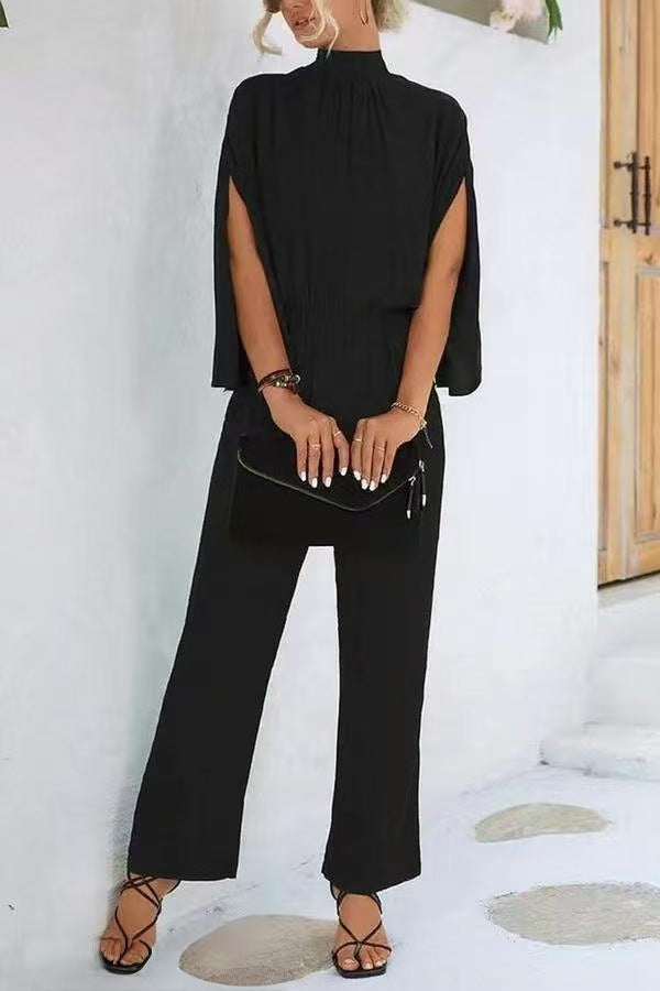Jumpsuit Damen | Fließend & Mit Cape-Ärmeln