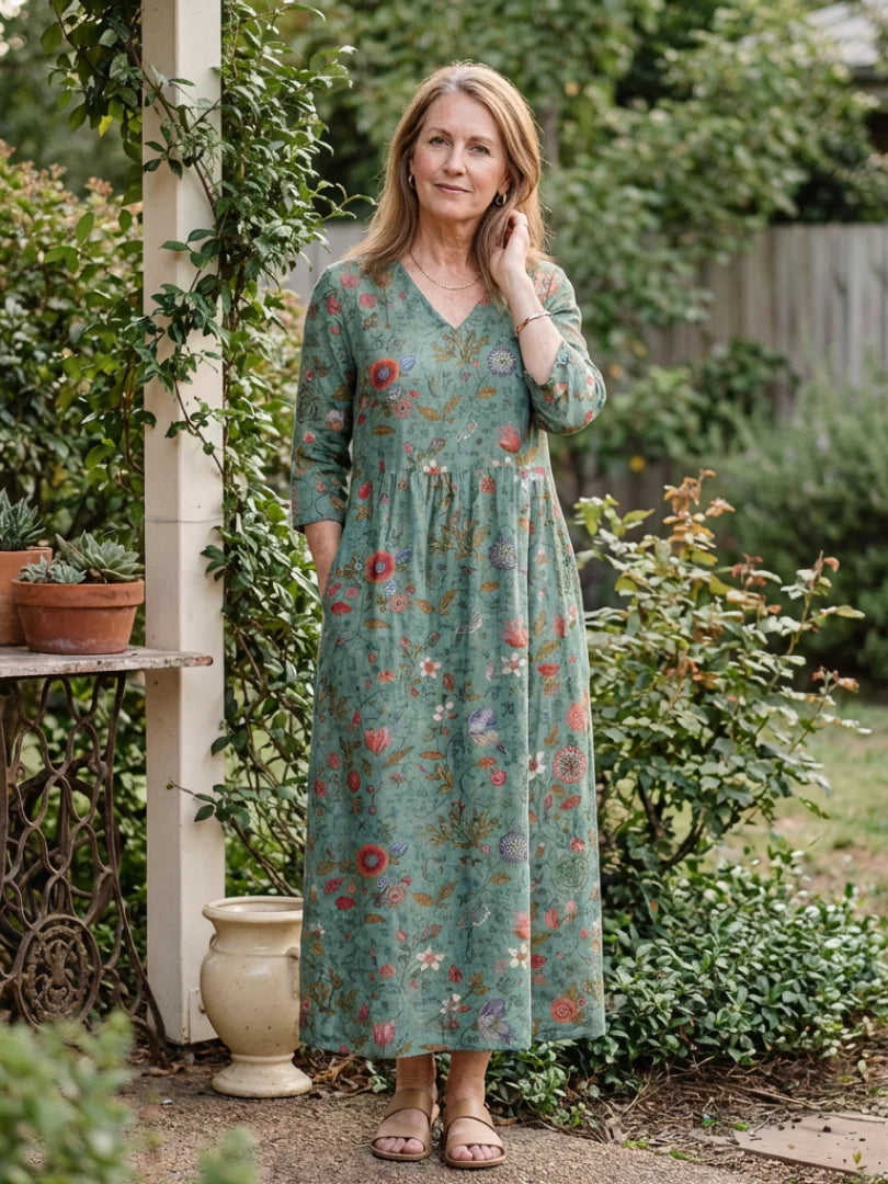 Meriana – Prämie Maxi Kleid Mit Blumenmuster