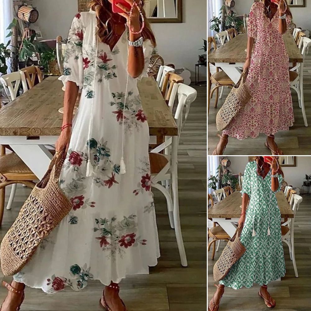 Verute - Maxikleid Aus Samt Mit Blumenmuster