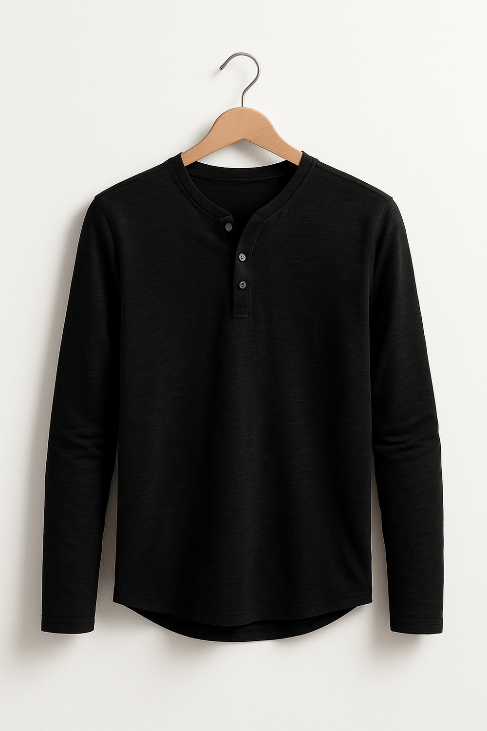 Langarm Shirt Herren | Henley-Knopfleiste & Cleanes Layering