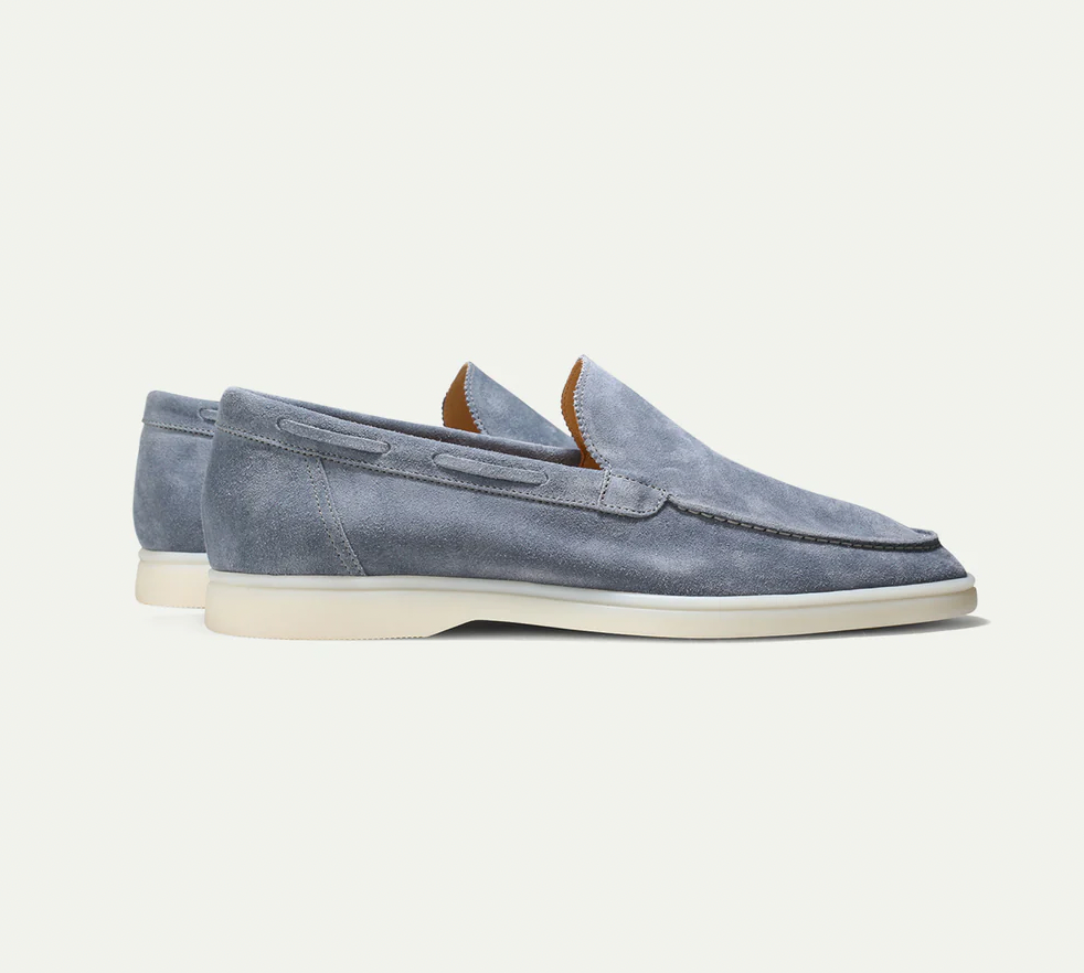 Loafer Herren | Cleaner Wildleder-Slipper mit leichter Plateausohle