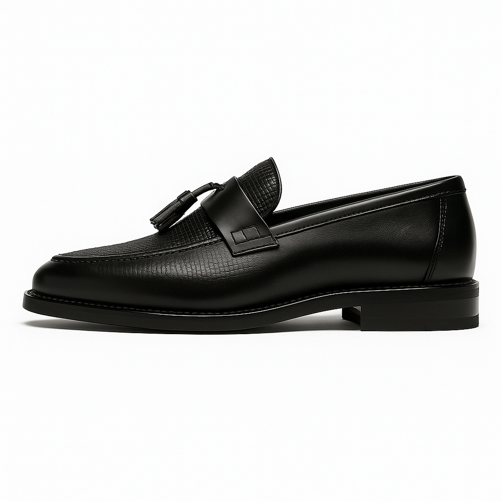 Loafer Herren | Eleganter Tassel-Slipper mit Flechtmuster & Lederbesatz
