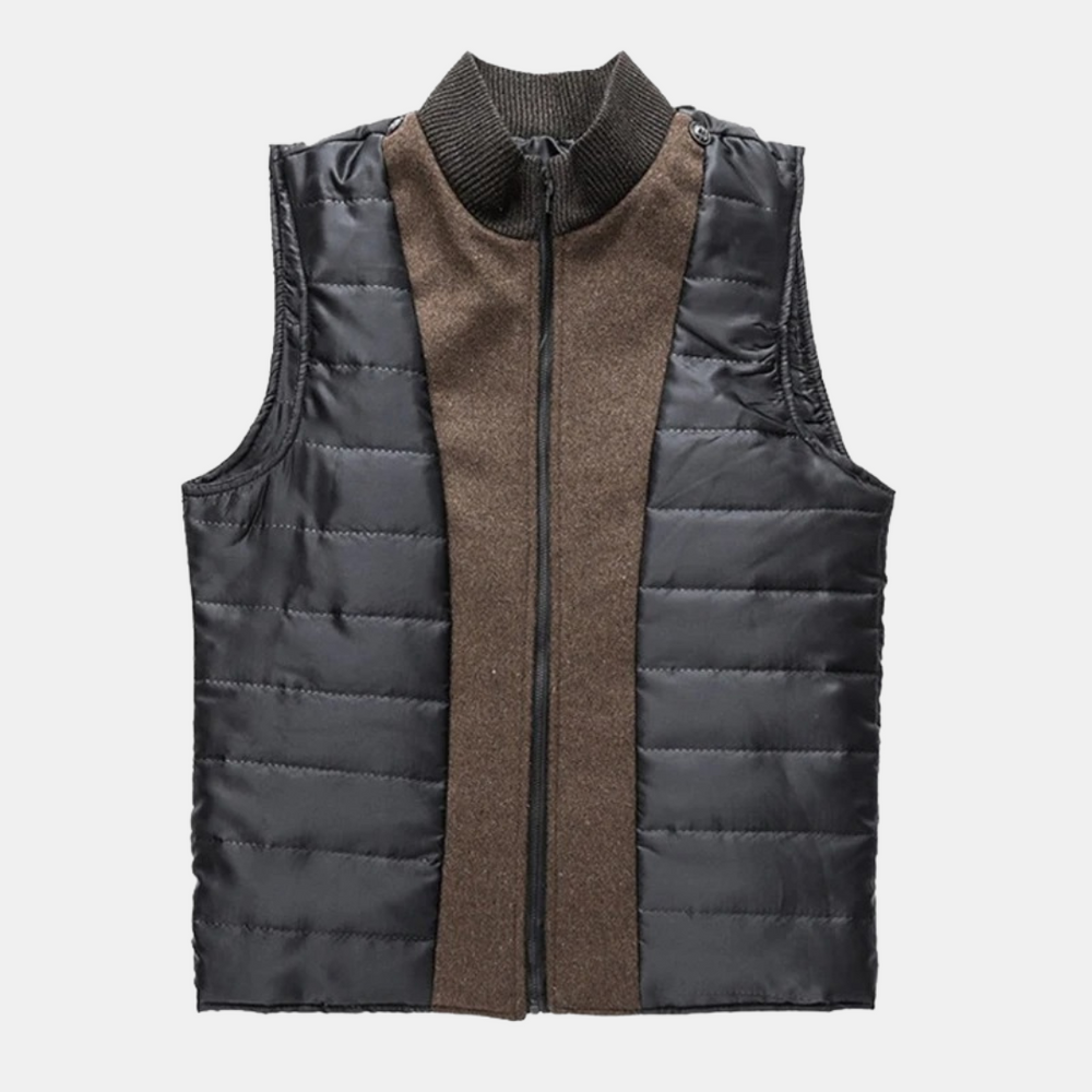 Mantel Herren | Eleganter Stehkragen | Gepolsterte Wärme für kalte Tage