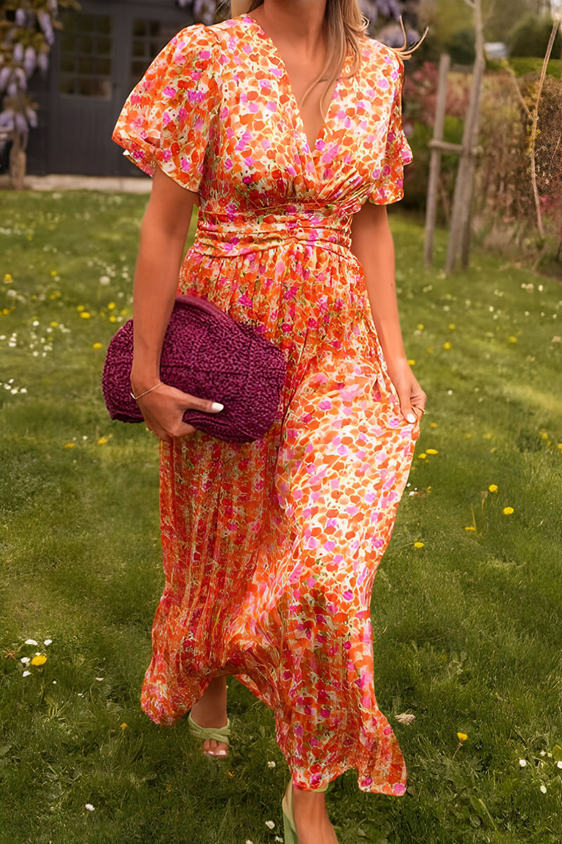 Maxikleid Damen | V-Ausschnitt & Taillierte Passform