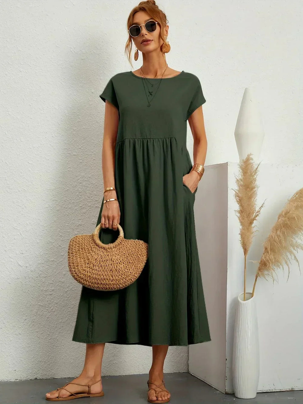 HEIKE™ – FLIESSENDES MIDIKLEID VON ZEITLOSER ELEGANZ