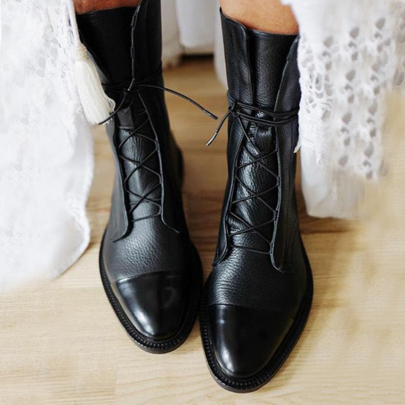 Felicia | Damen Freizeitschuhe mit Rundspitze und Knöchelhoch