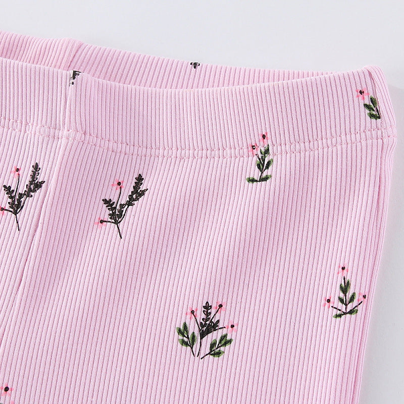Mädchen Schlagleggings mit floralem Muster Drune