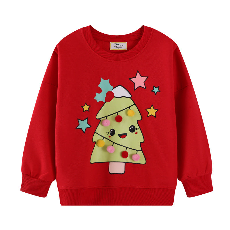 Mädchen Sweater mit festlichem Weihnachtsbaum-Motiv Drune