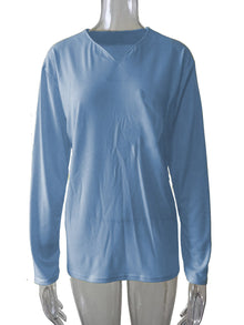 Blau - ohne Tasche, Langarm
