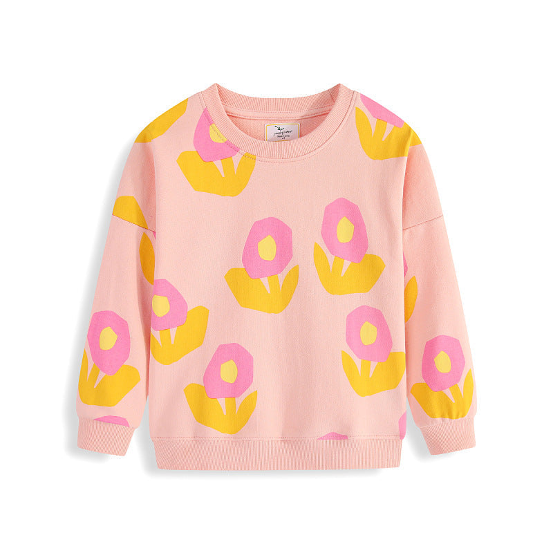Mädchen Sweatshirt mit floralen Mustern Drune