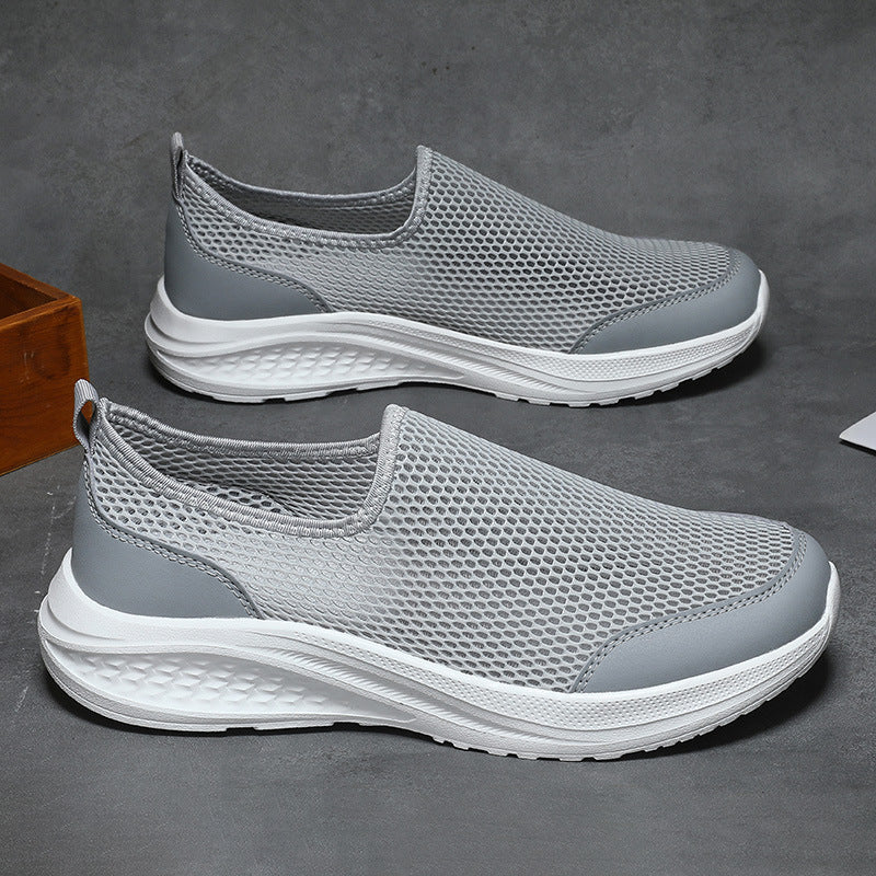 Unisex nan leichter Schlupf-Sneaker mit dreidimensionaler Netzstruktur, ergonomischer Dämpfung und Fersenlasche Drune