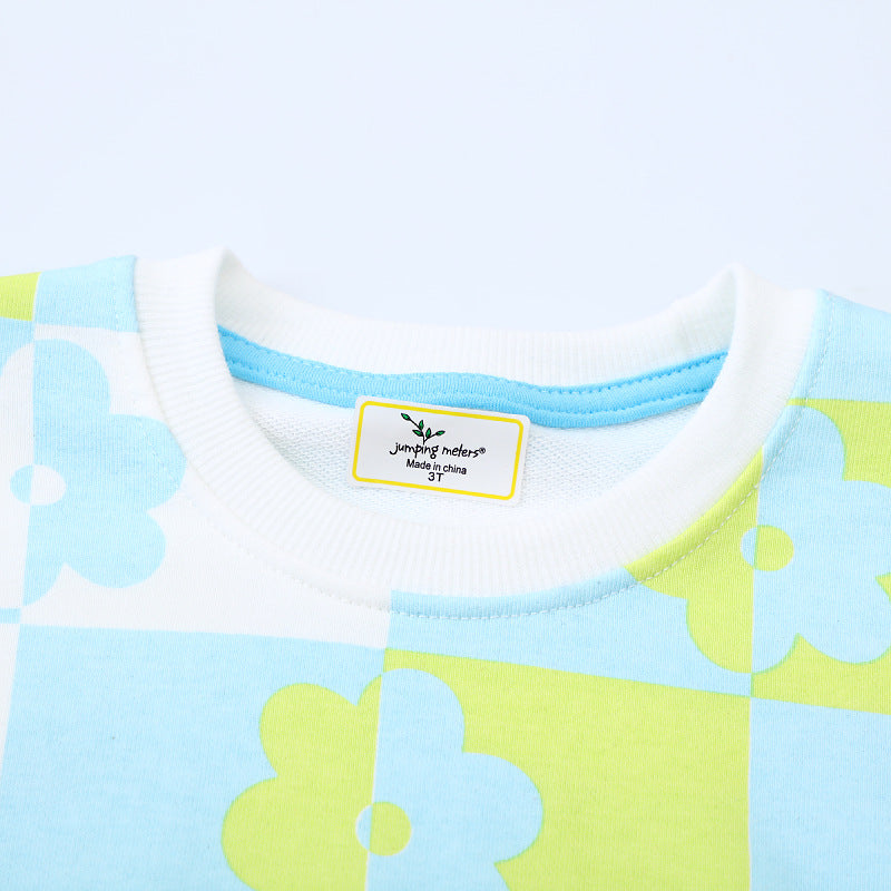 Mädchen Sweatshirt mit buntem Blumenmuster Drune