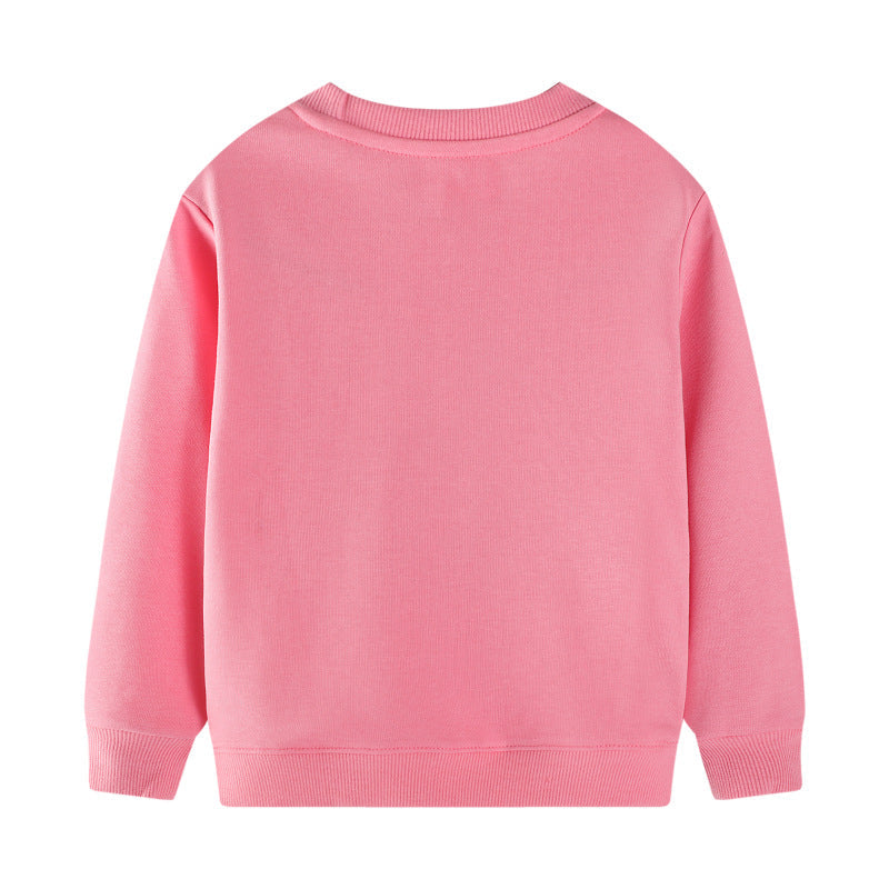 Mädchen Sweatshirt mit buntem Dinosaurier- und Blumenapplikationen Drune