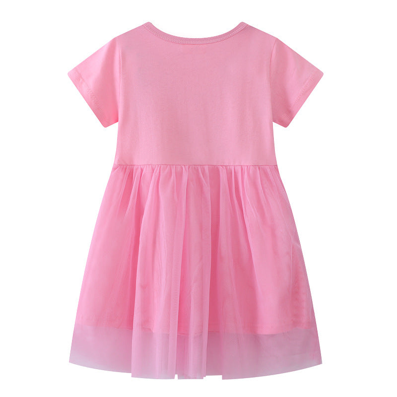 Mädchen Tüllkleid mit süßem Hasenmotiv Drune