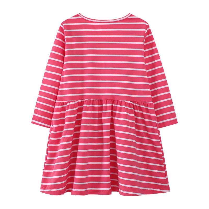 Mädchen Langarmkleid mit verspieltem Einhorn-Design Drune
